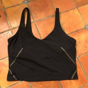 LULULEMON BLACK AND GOLD ALIGN TANK SIZE 8 Align Tank *Gold